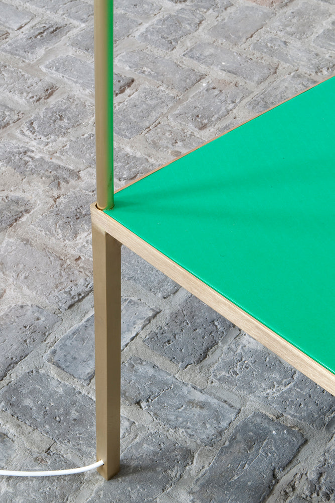 low table + lamp