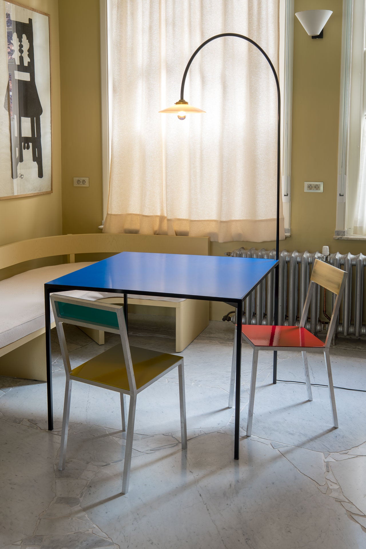 table + lamp