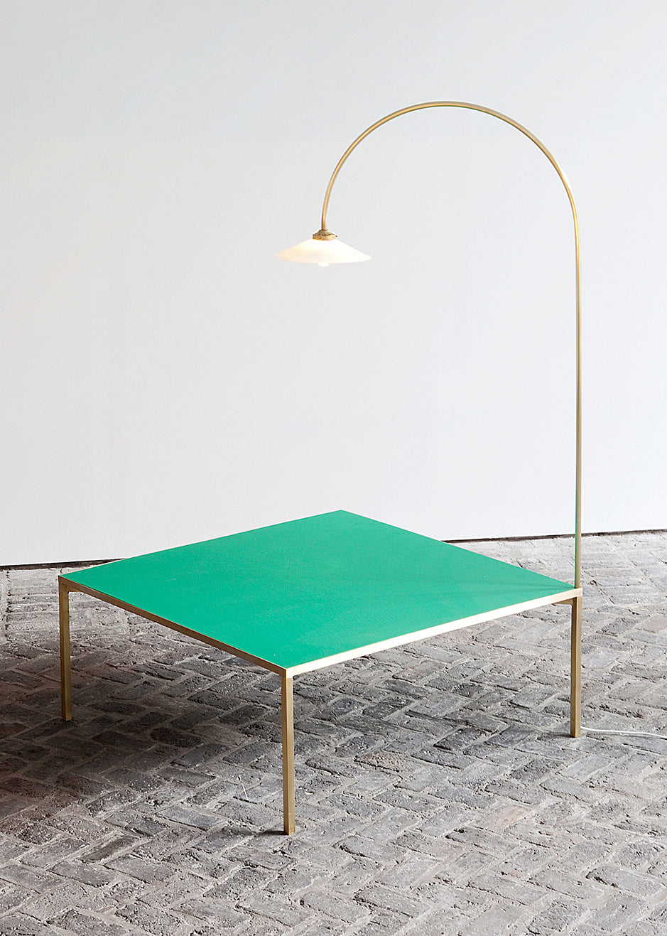 low table + lamp